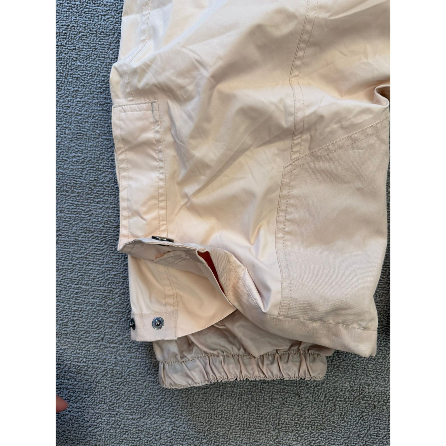WULFUL Men's Large Snow Ski Pants Cargo White Insulated Winter Outdoor Trousers