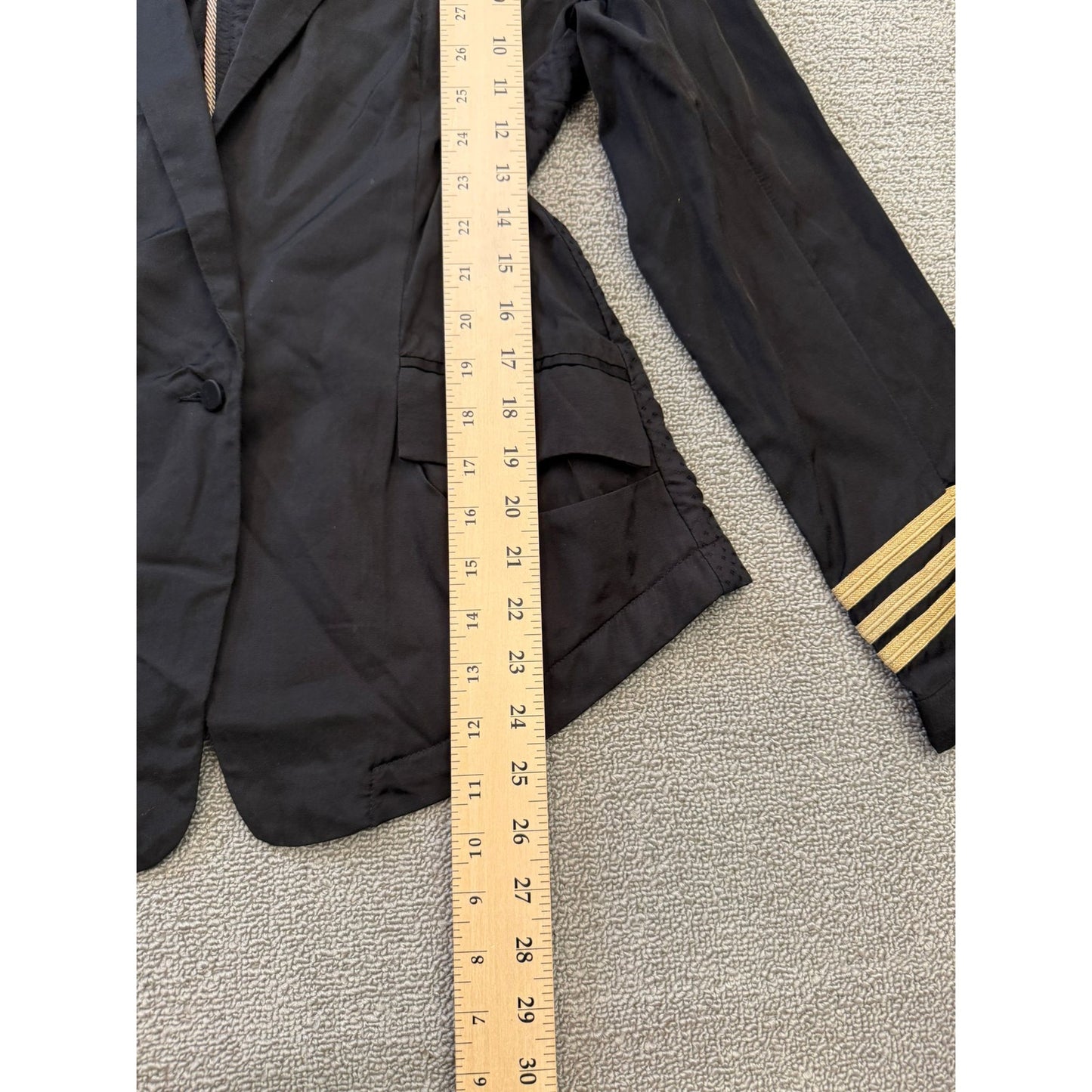 FREE PEOPLE Women's Small Black Military Style Blazer