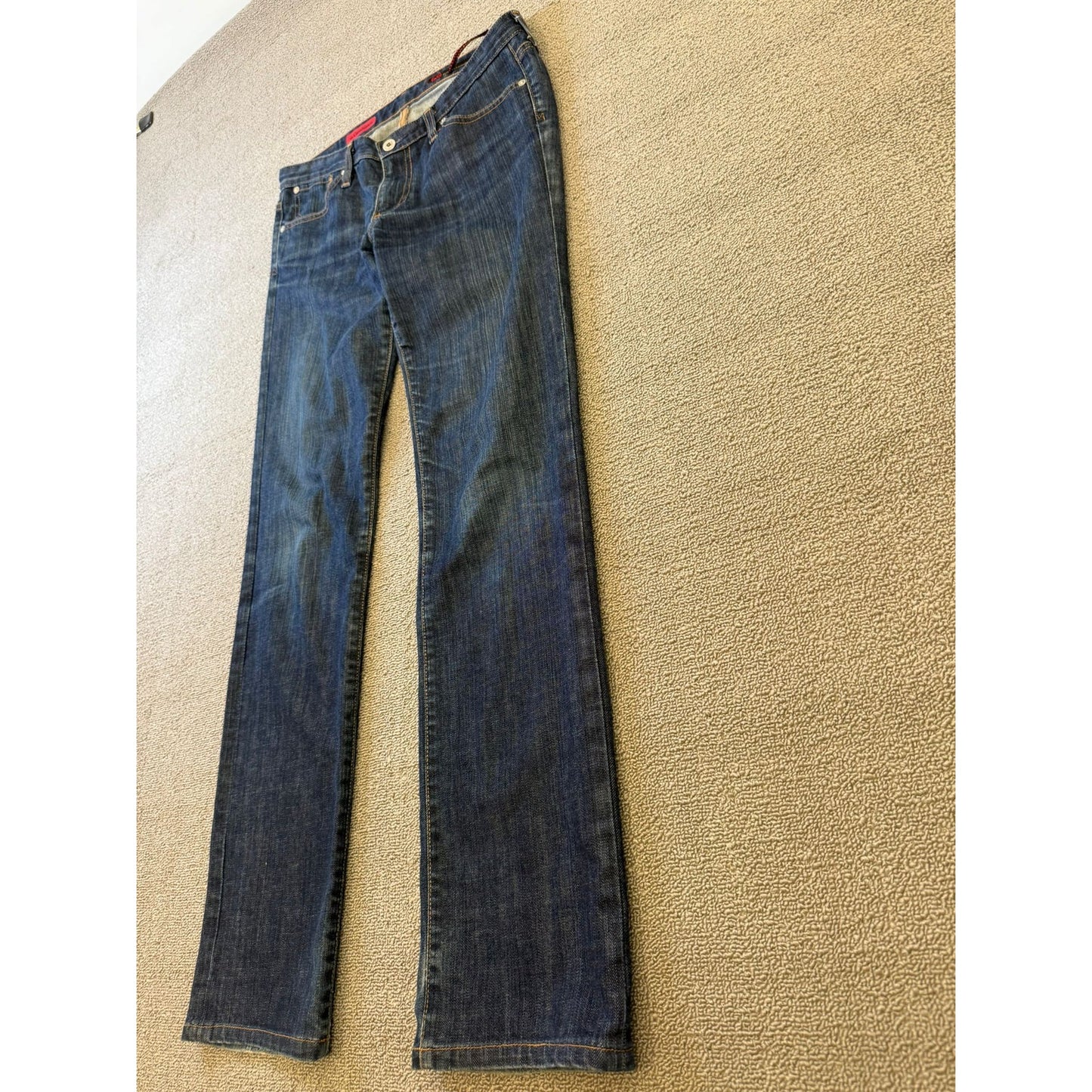 AG Adriano Goldschmied Size 29R Women's Dark Blue Wash Straight Denim Jeans