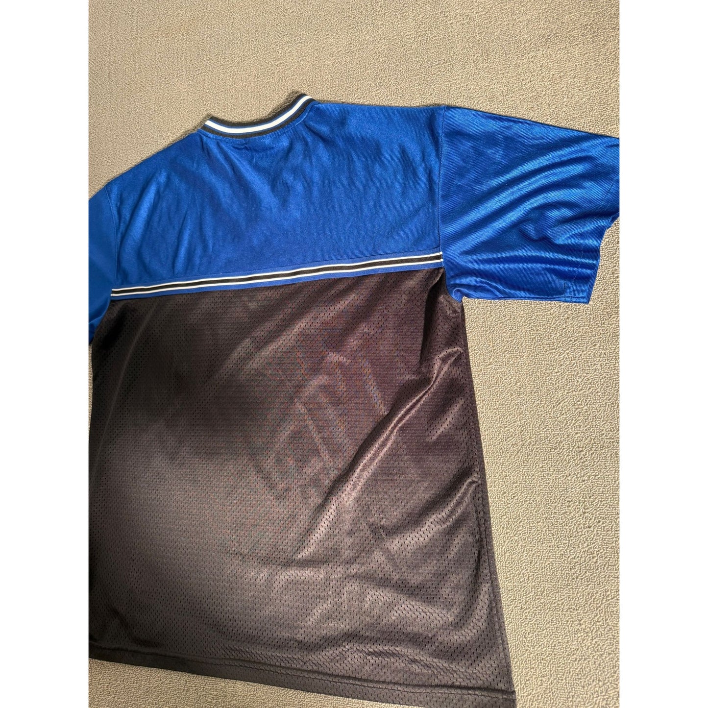 Fila v‑neck mesh colorblock top Men Large blue black sporty