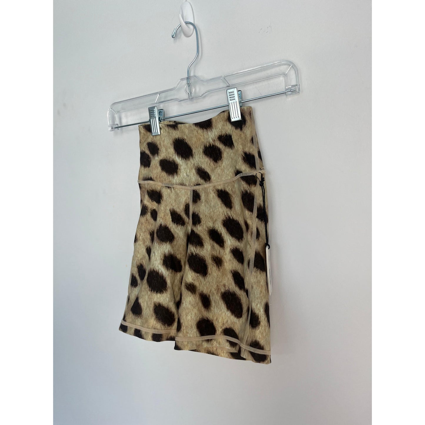WeWoreWhat Leopard Print Biker Shorts Women XS High Waist Stretch NWT