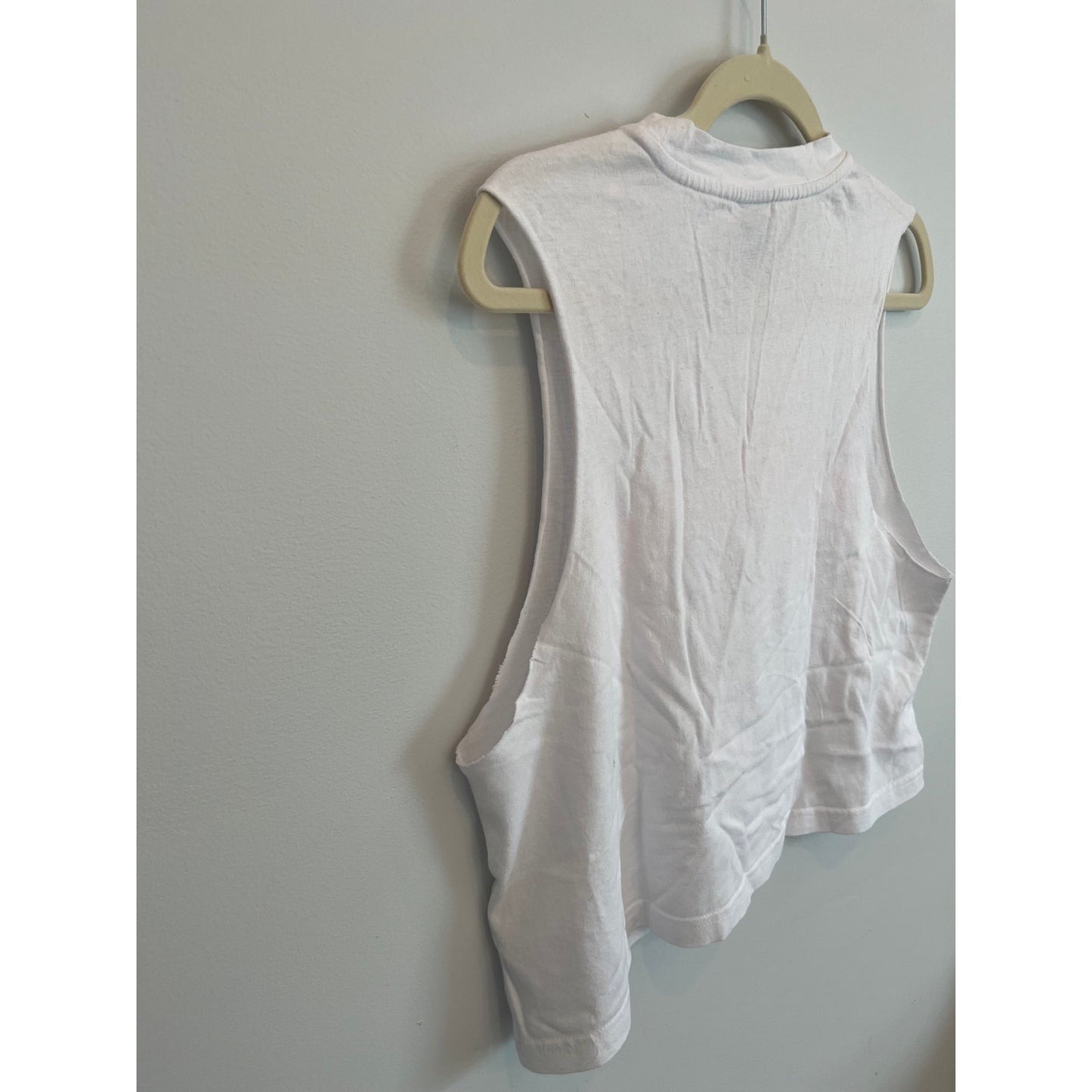 P.E Nation Tank Top Women M White Cropped Sleeveless Athletic Casual Activewear