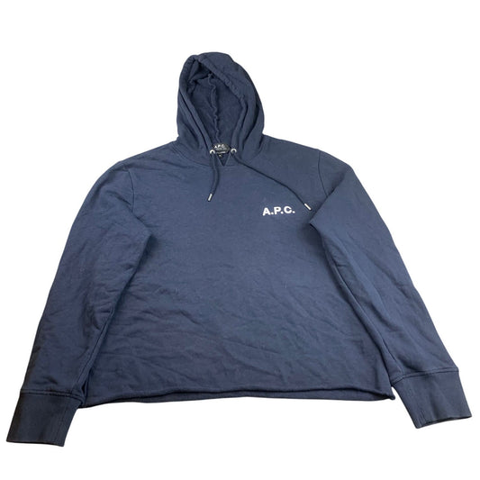 A.P.C. Men's Extra Large Navy Blue Classic Pullover Hoodie