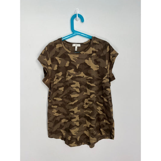 Joie Camouflage Tee Shirt Women XS Camo Print Soft Lightweight Casual