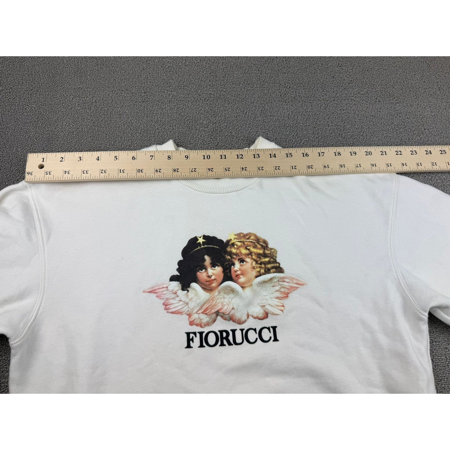 Fiorucci Angels Women Extra-small White Crewneck Sweatshirt Pullover
