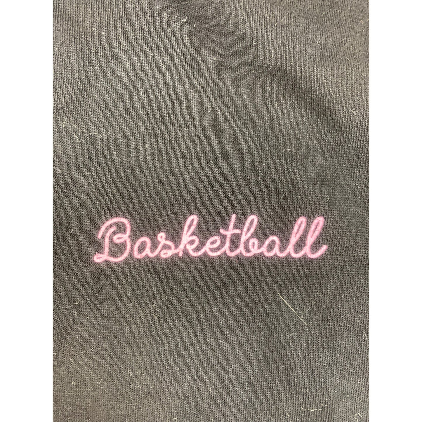 Cookies Hoops Men's XL Black Basketball Skeletons Roses Crewneck Graphic T-Shirt