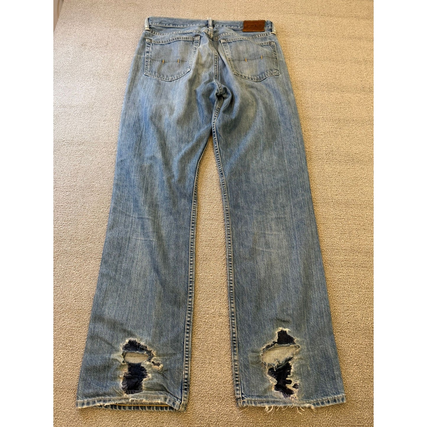 Polo Ralph Lauren Vintage Men's Jeans W33 L34 Straight Leg Blue Denim Authentic