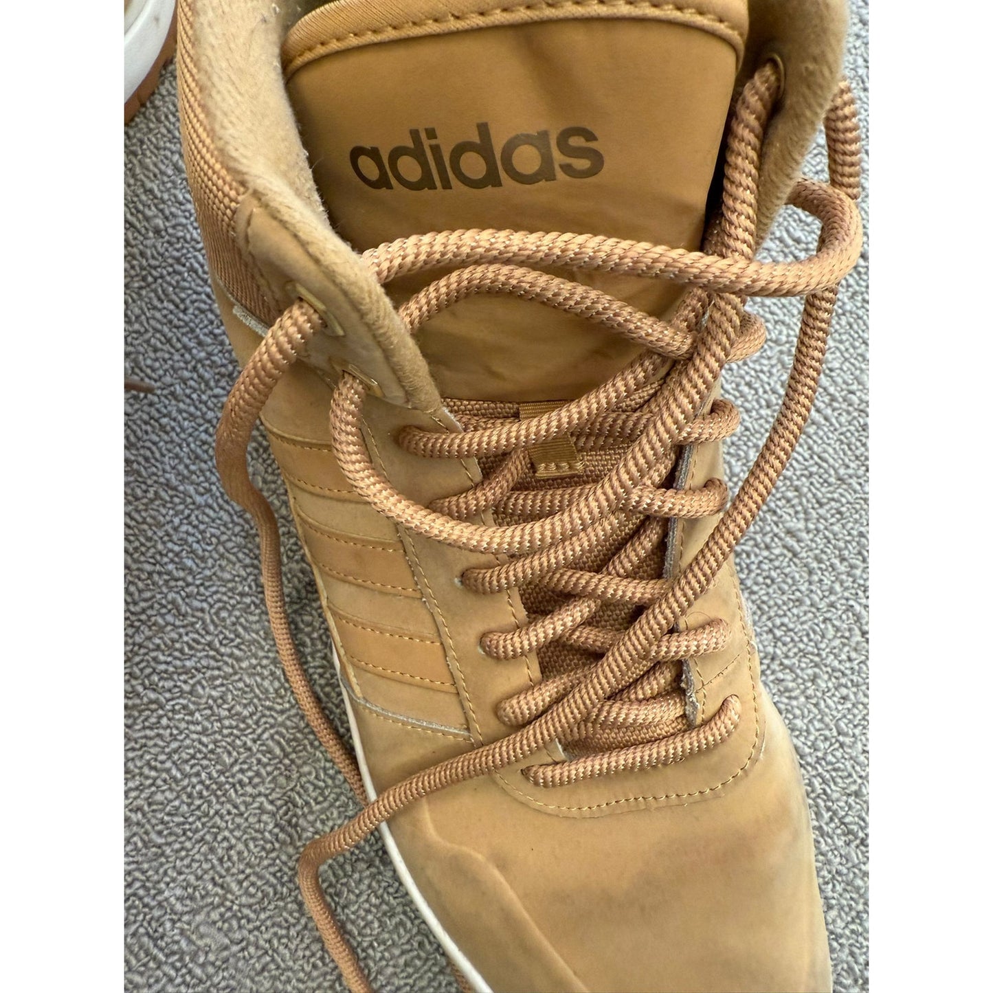 Adidas Men's Tan Brown High-Top Sneakers US10.5