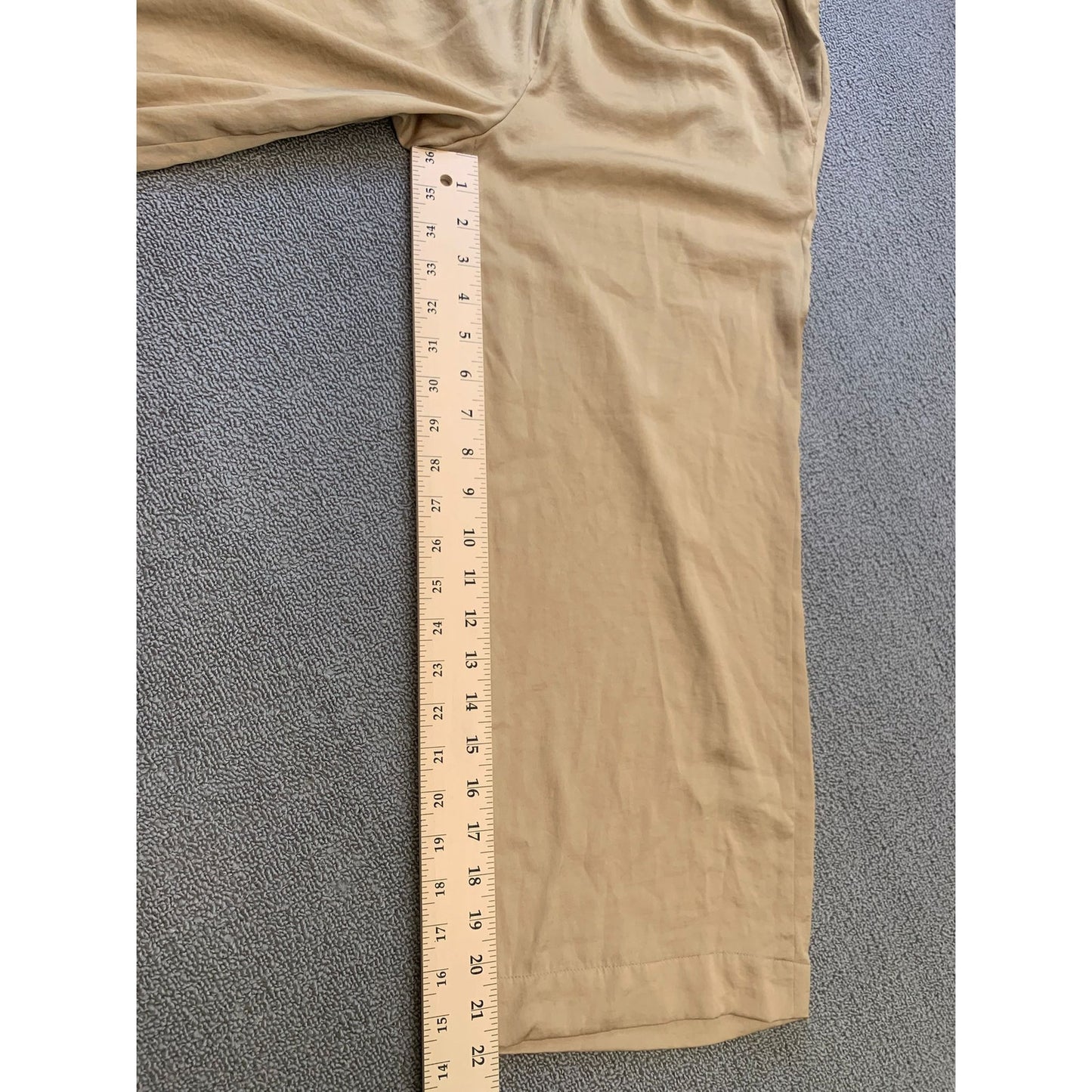 Lauren Ralph Lauren Women's 4P Tan Petite Wide Leg Drawstring Pants