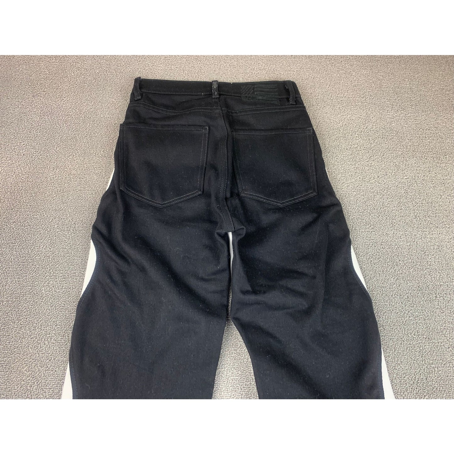 Revice Ex Boyfriend On & Off Again Jeans 25 Black White Button