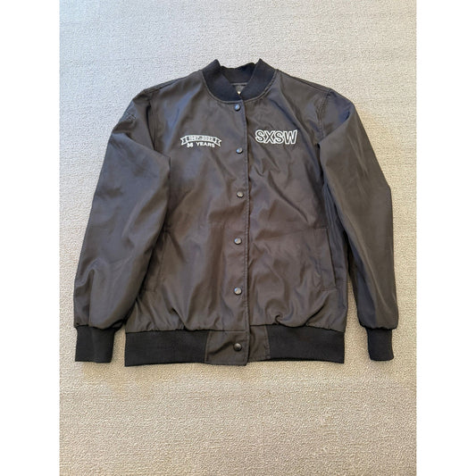 Strata Black SXSW ATX Austin TX 35 Years Snap Lightweight Jacket Size XS