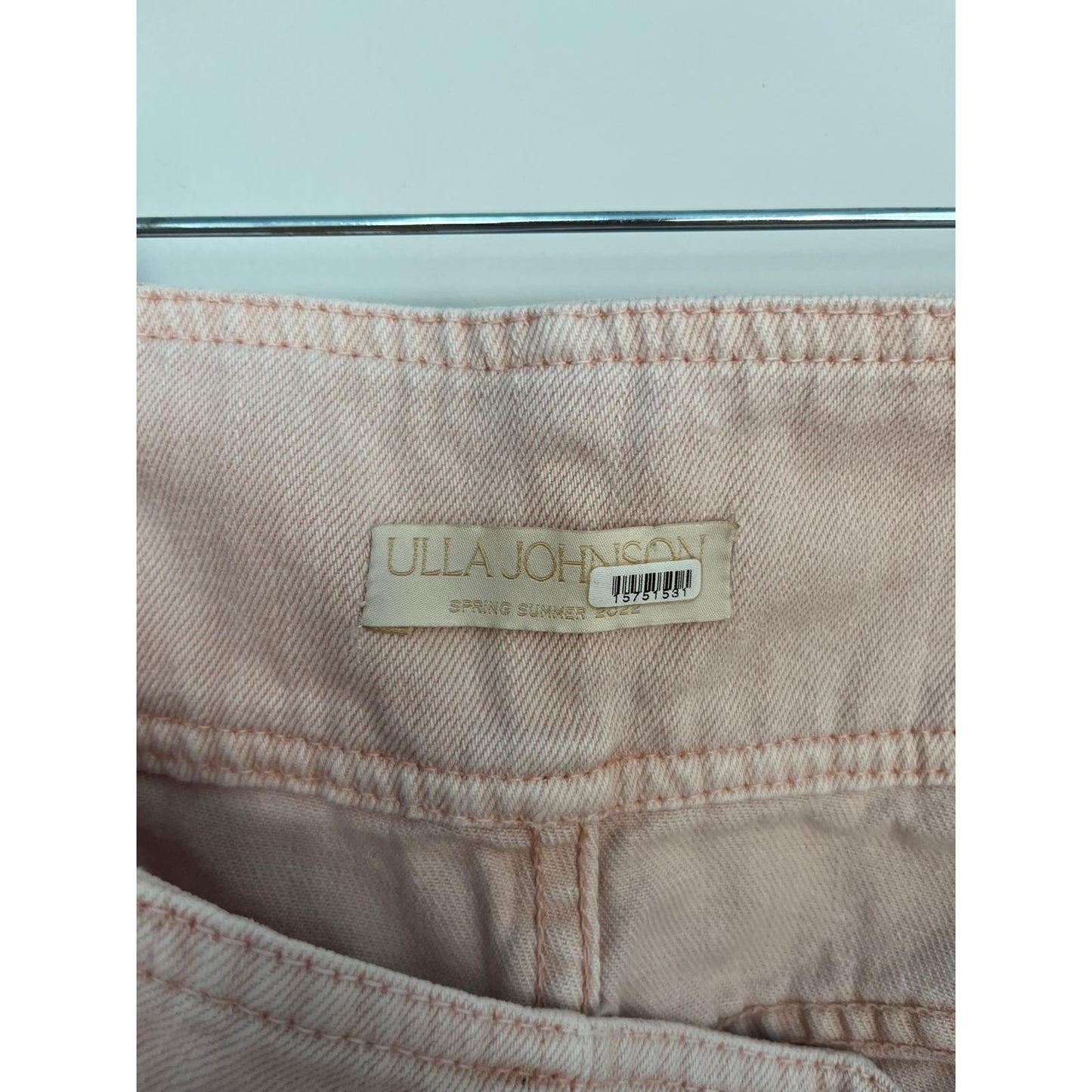 Ulla Johnson Button Front Shorts Women 6 Pink High Rise Utility Cotton