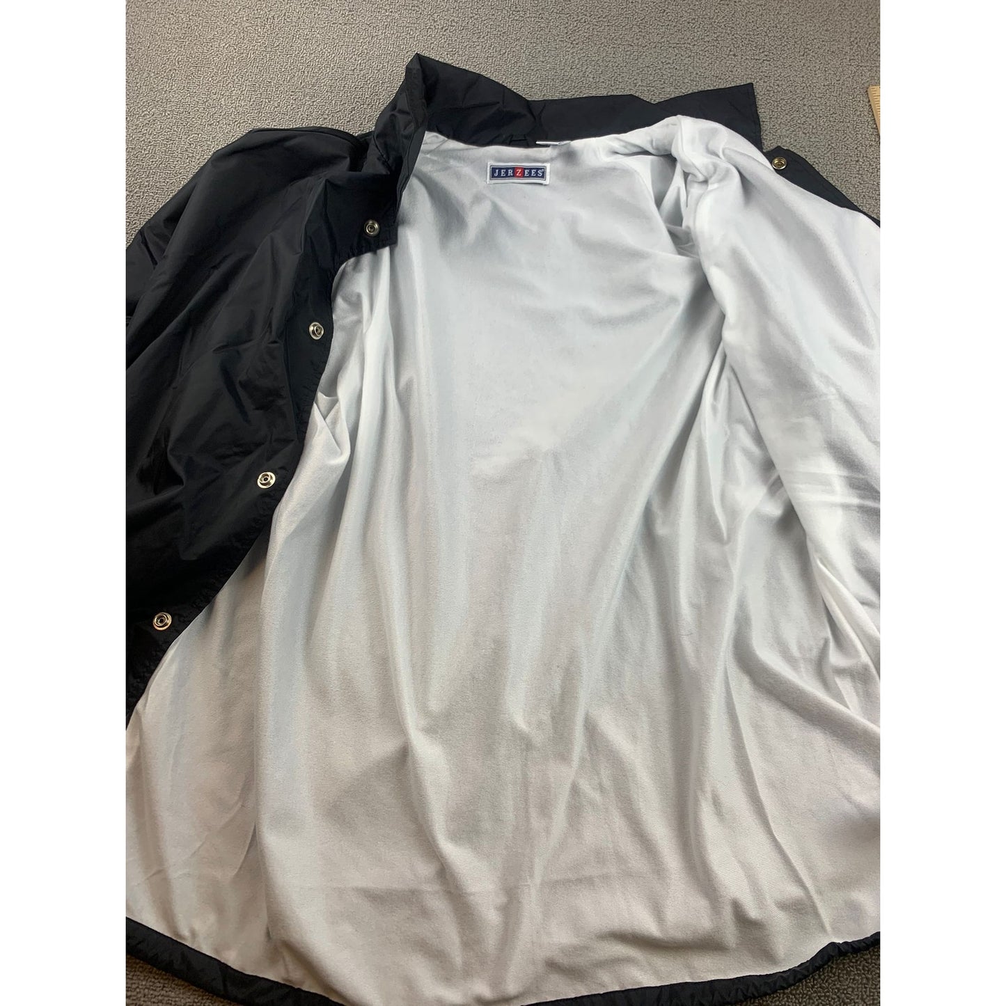 Vintage Jerzees by Russell Men's XL Black Coaches Wind Breaker 90's Jacket