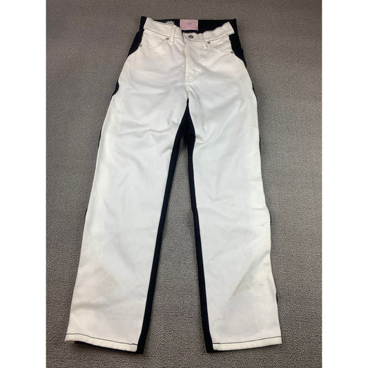 Revice Ex Boyfriend On & Off Again Jeans 25 Black White Button