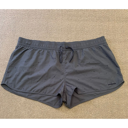Patagonia Women's XL Gray Running Shorts With Star Print