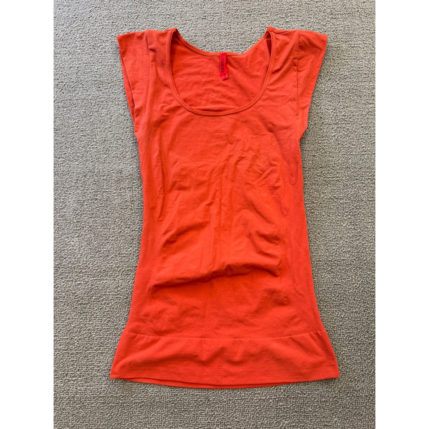 Spanx Women's XL Orange Sleeveless Top Scoop Neck Shapewear