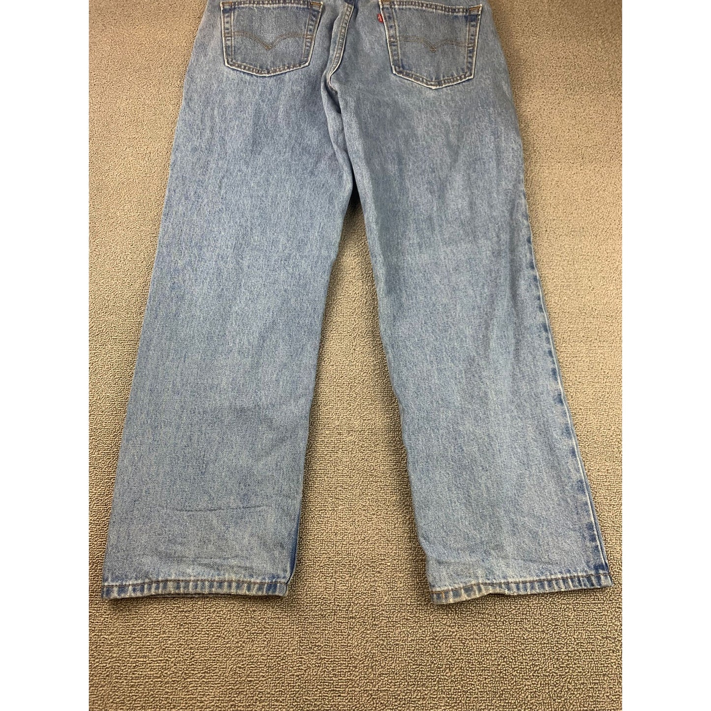 Levi's Men's 34x29 550 Relaxed Fit Blue Light Wash Straights Jeans