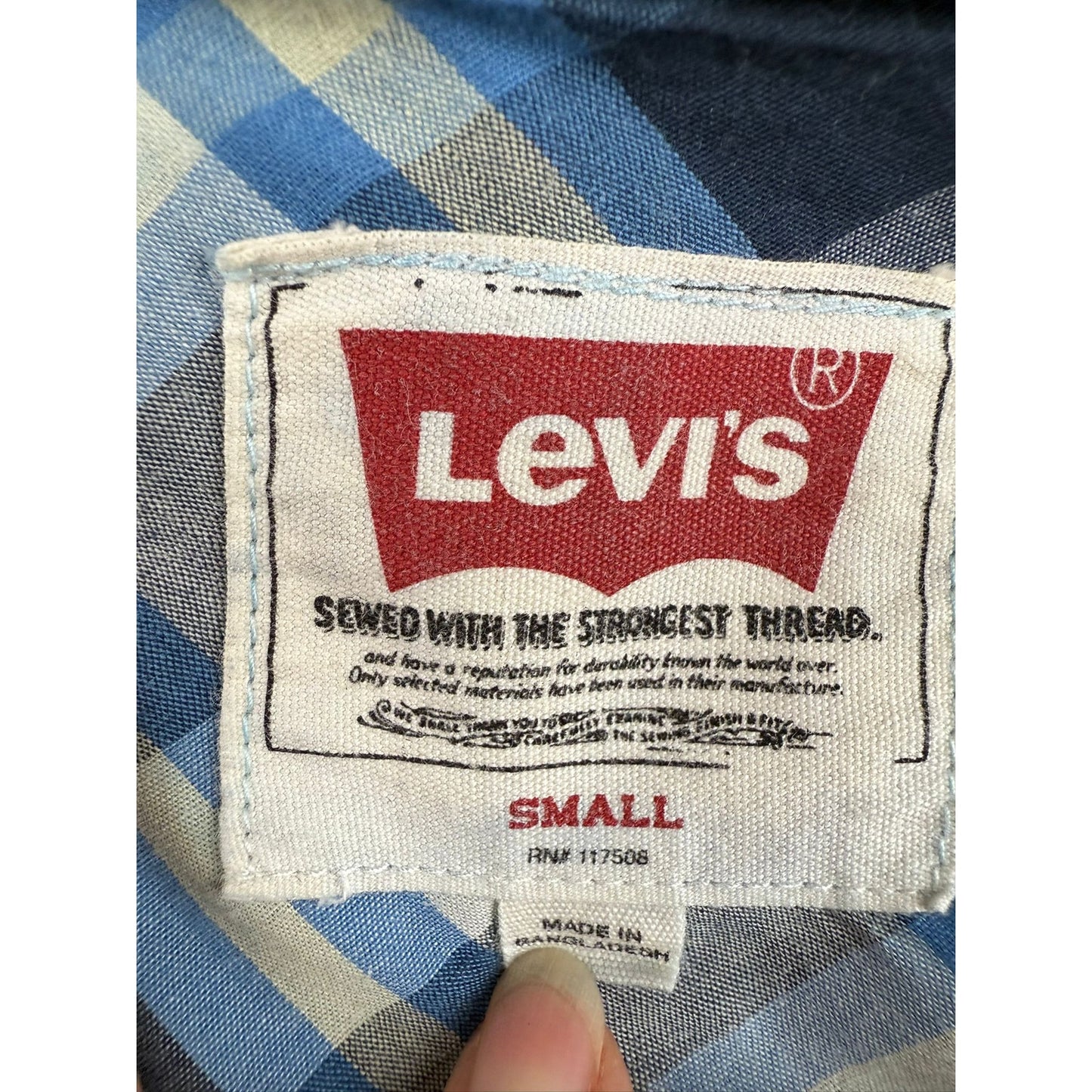 Vintage Levi's Men's Small Blue Denim Western Long Sleeve Button Down Shirt