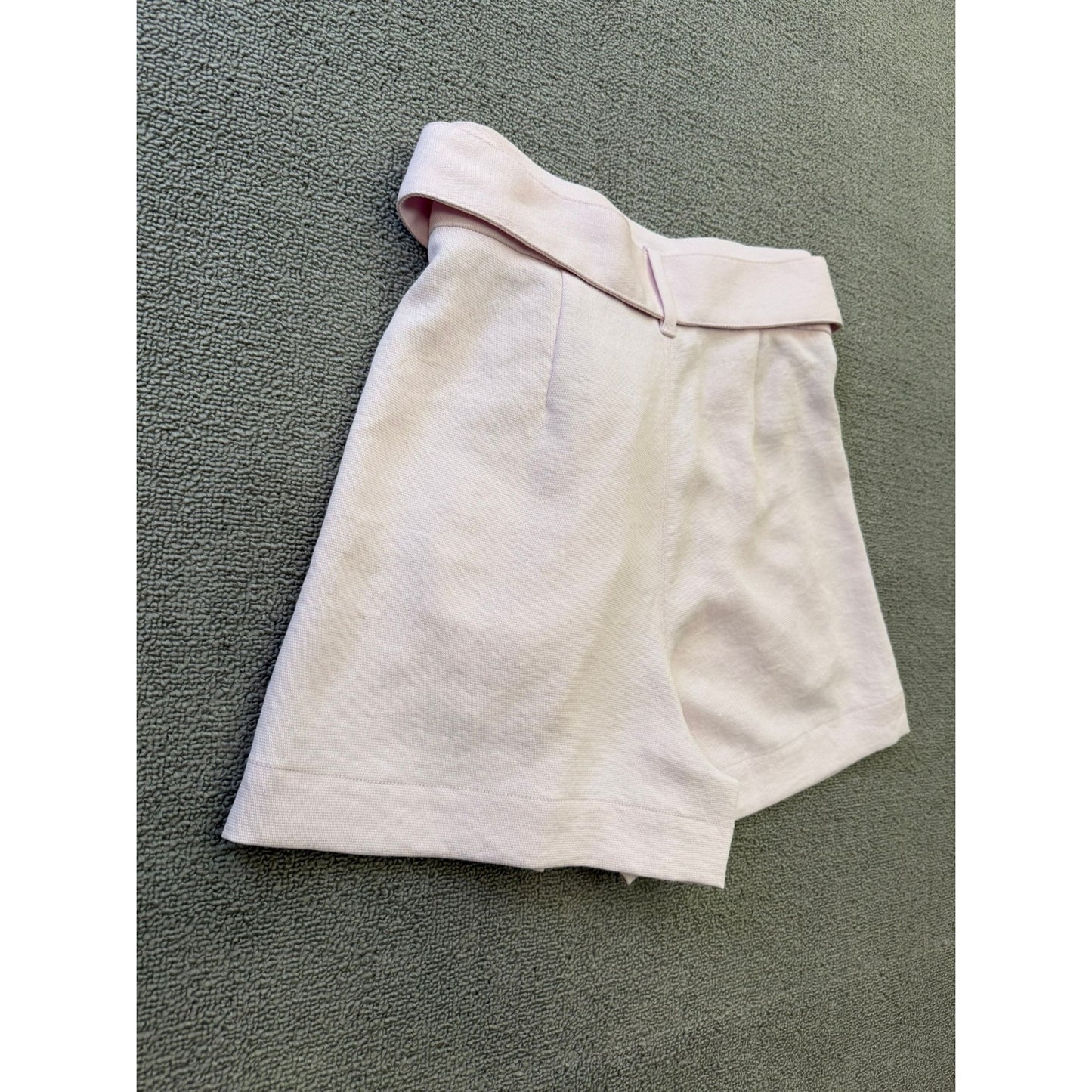 Aritzia Wilfred Women's Size 2 Pink Paper Bag Waist Shorts Belted Summer Casual
