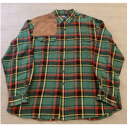 Polo By Ralph Lauren Men's XL Green Plaid Long Sleeve Flannel Shirt