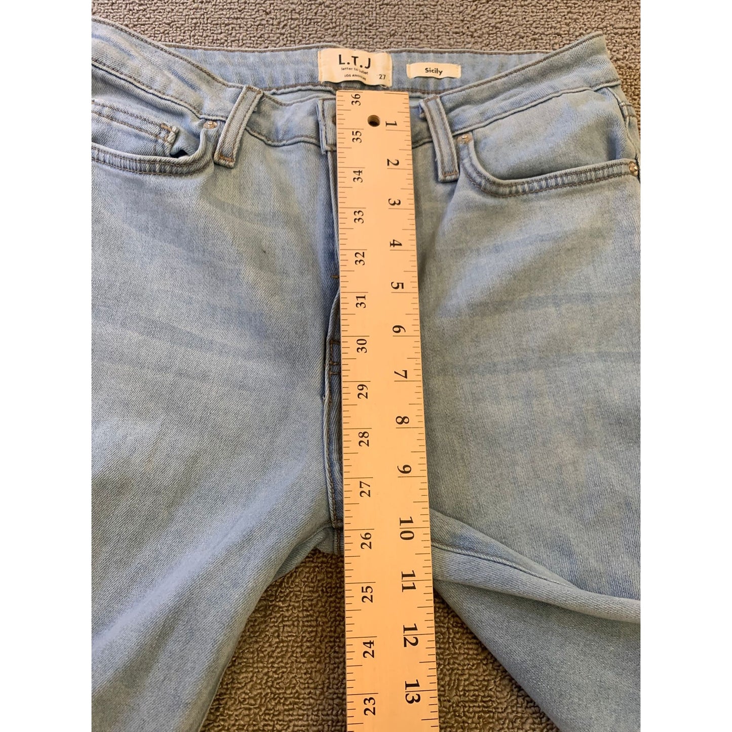 L.T.J. Letter to Juliet Denim Sicily Women's 27 Blue Jeans Raw Hem