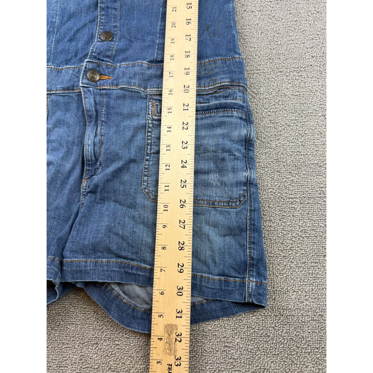 True Religion Women's Small Blue Denim Jumpsuit Romper