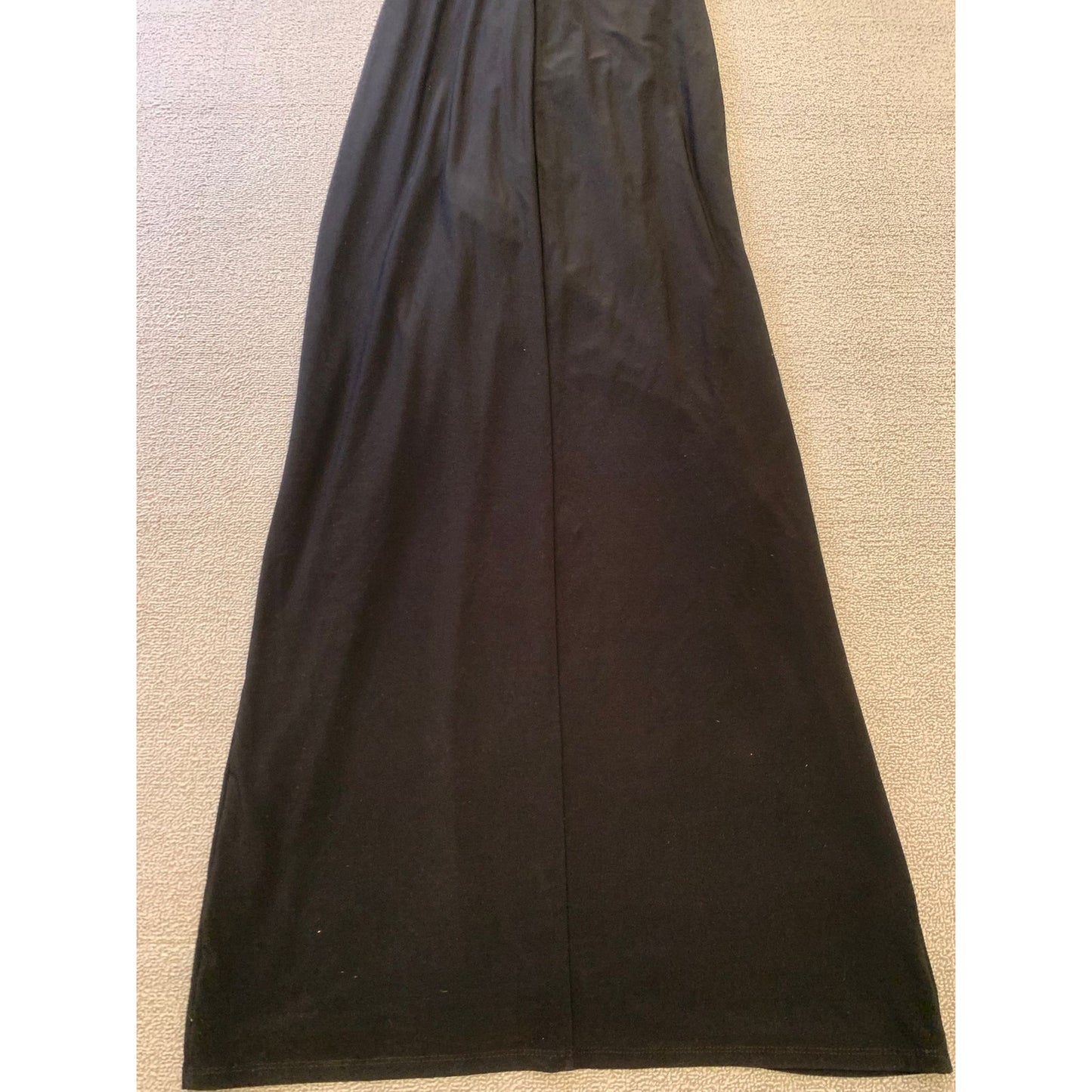 Lauren by Ralph Lauren Evening Dress Size 10 Womens Solid Black Crystal Brooch