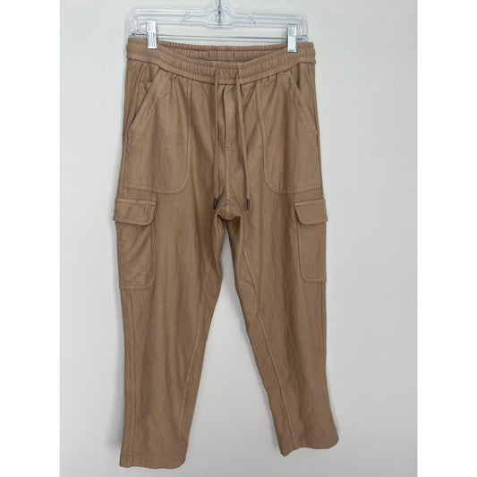 Athleta Farallon Cargo Crop Pants Women Size 4 Brown Stretch Utility