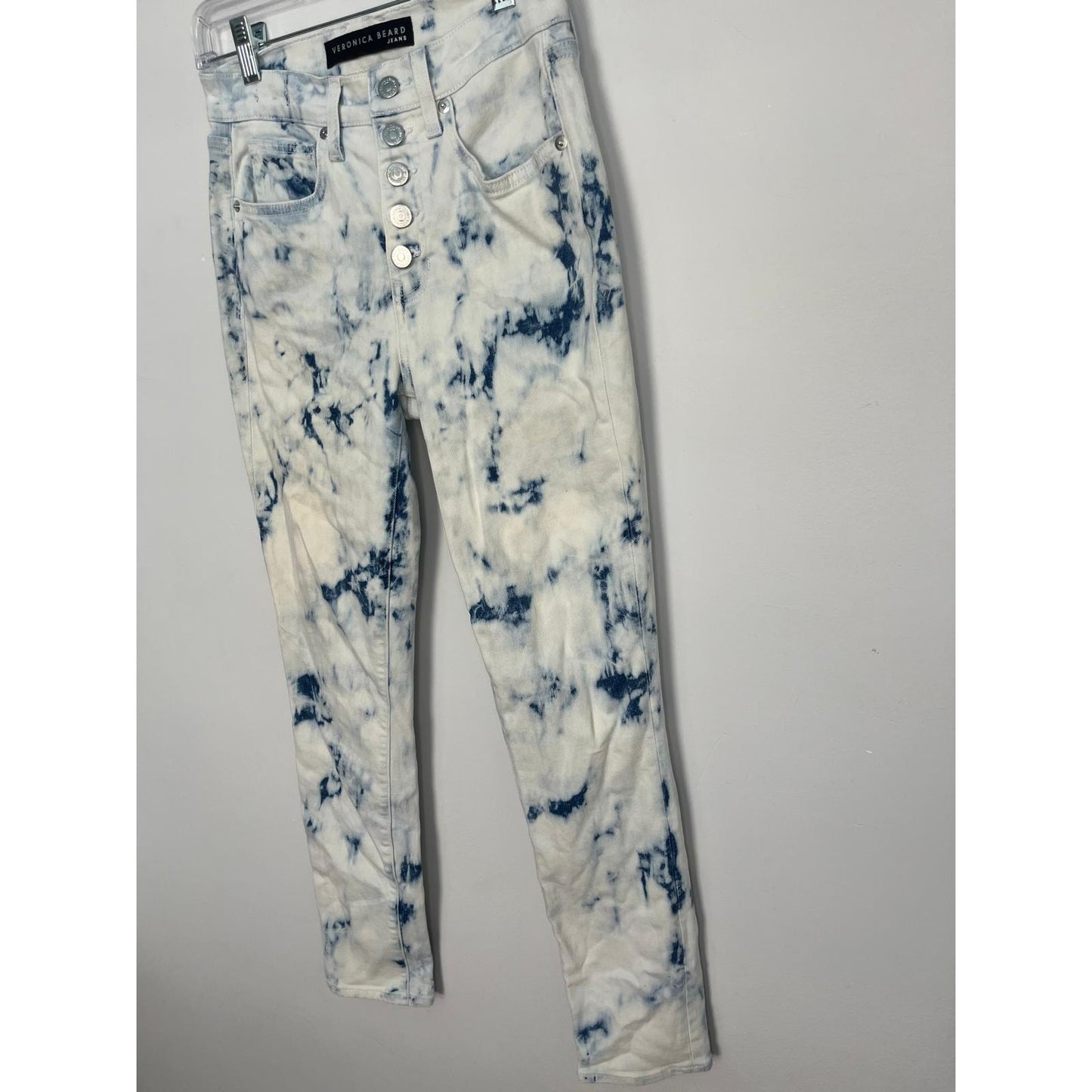 Veronica Beard Jeans Tie Dye Skinny Pants Women Size 26 High Rise Button Fly