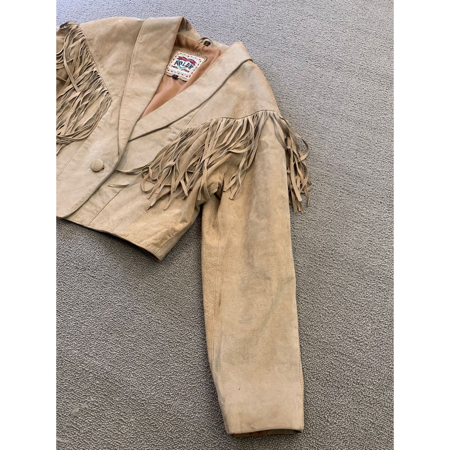 Vintage ADLER Women's Medium Suede Fringe Cropped Jacket