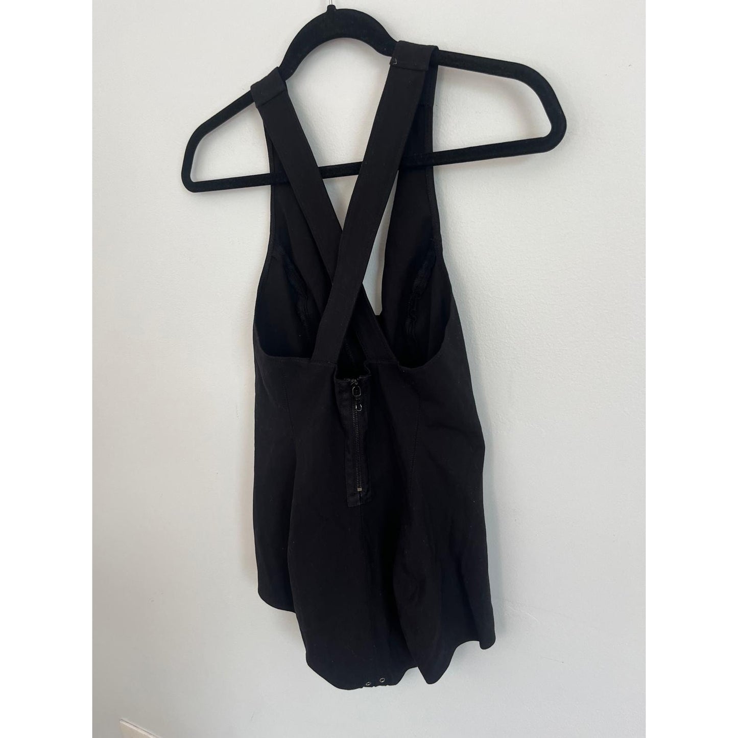 Rag & Bone Bodysuit Women S Black Sleeveless V Neck Stretch One Piece