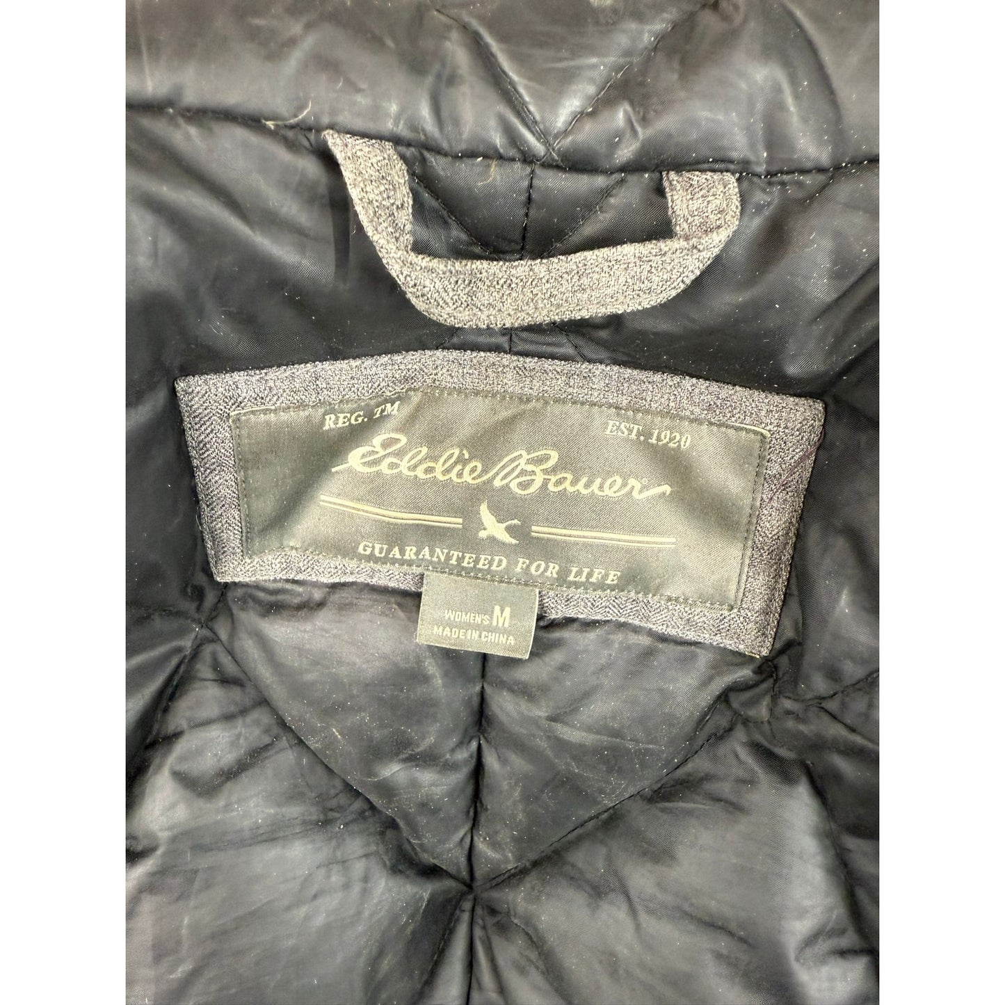 Eddie Bauer Women's Medium Gray Superior Down Stadium Parka