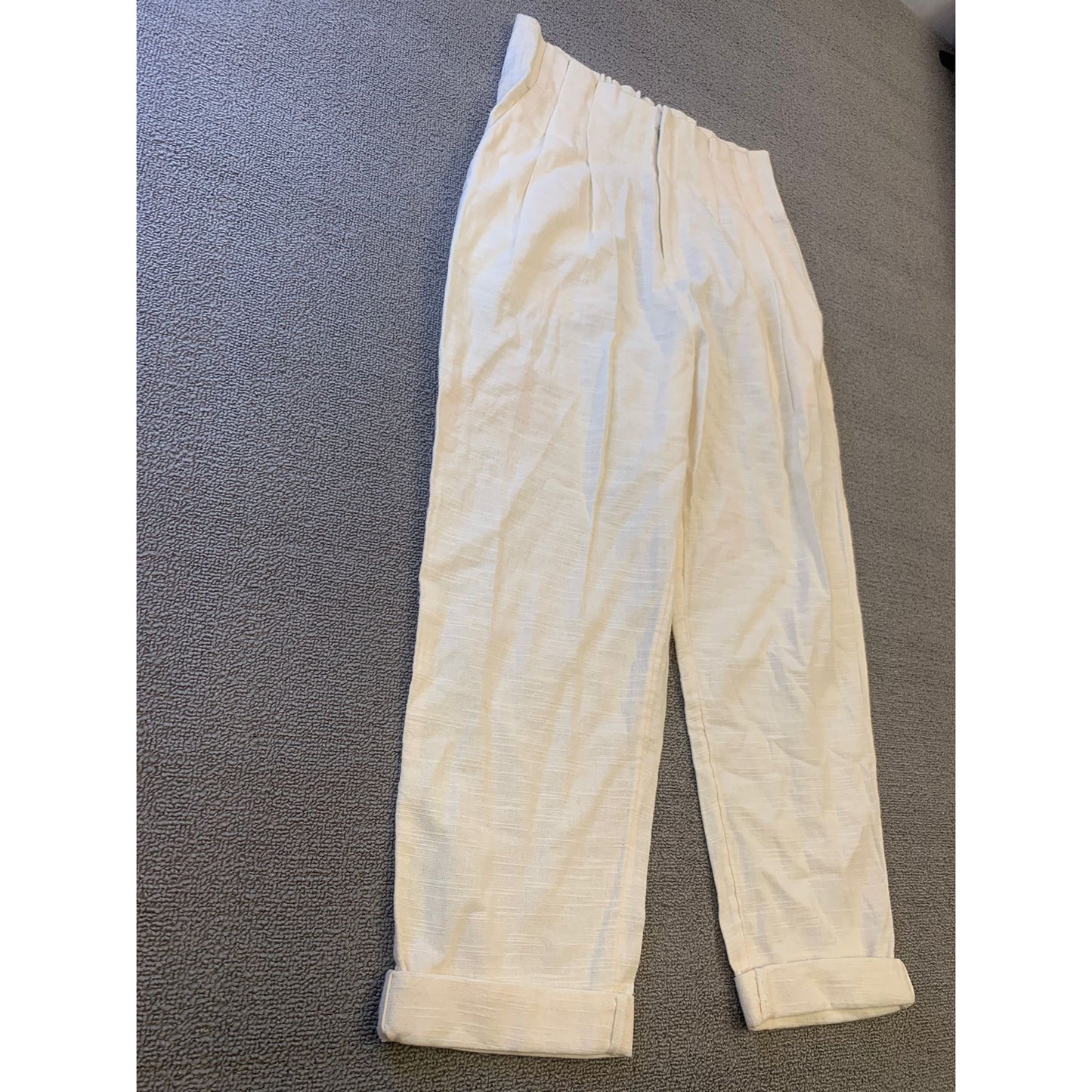 L SPACE Female Medium White Cotton Havana Pants Light Summer
