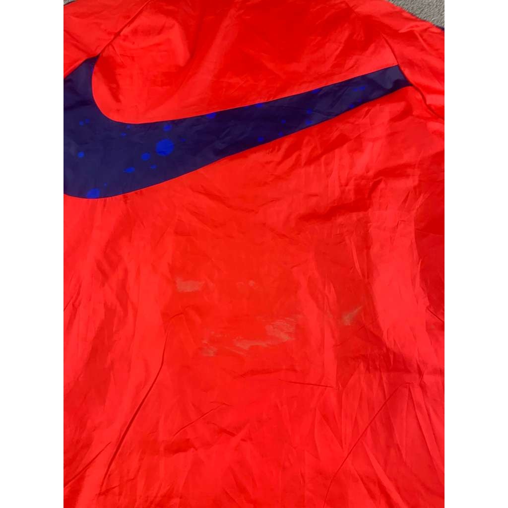 Nike Soccer Jacket Men's M Red Full Zip Mesh Lined Team USA Crest Logo Swoosh