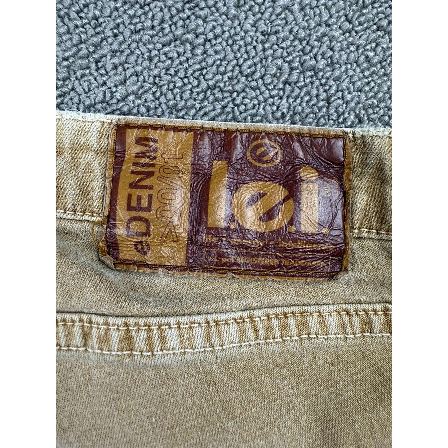LEI Vintage Women Size 29 Tan Wide-leg Jeans Bell-bottom Denim Pants Y2K