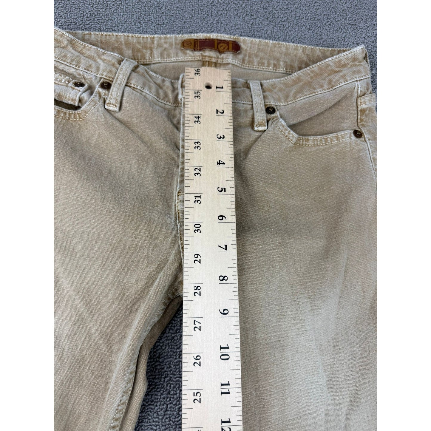 LEI Vintage Women Size 29 Tan Wide-leg Jeans Bell-bottom Denim Pants Y2K