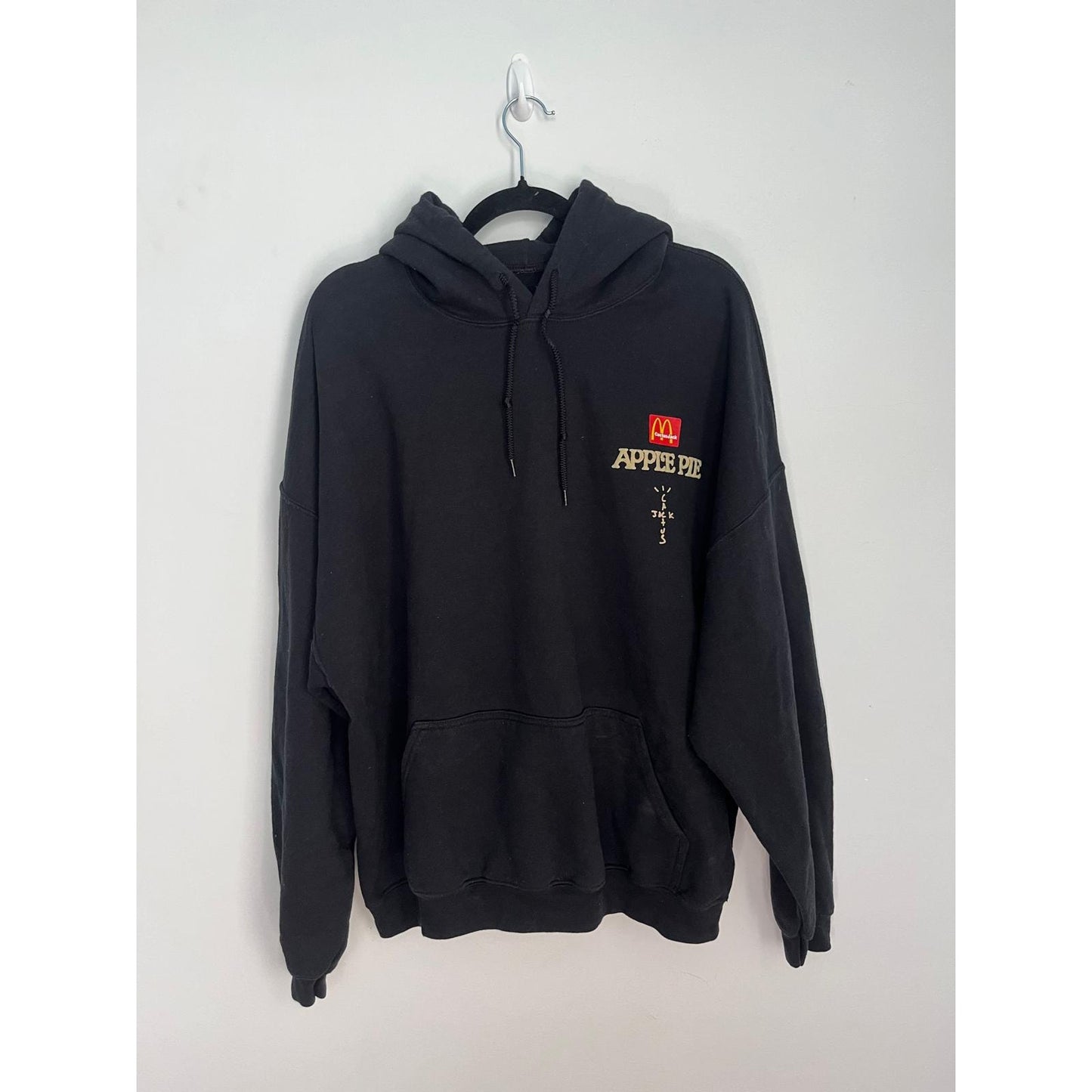 Cactus Jack Travis Scott McDonalds Hoodie Men XL Black Apple Pie Graphic