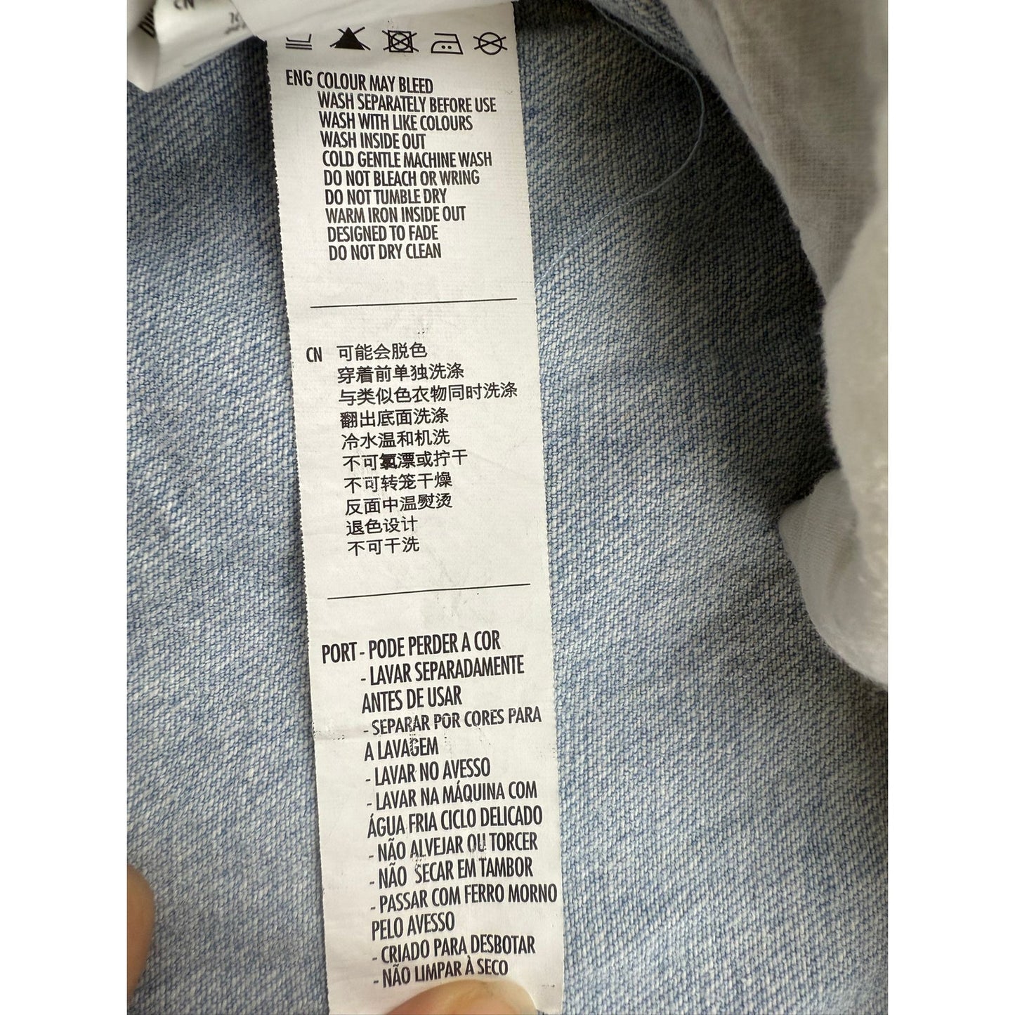 Cotton On Denim Anorak Men's Size Medium Light Wash Hooded DIY Heart Patch