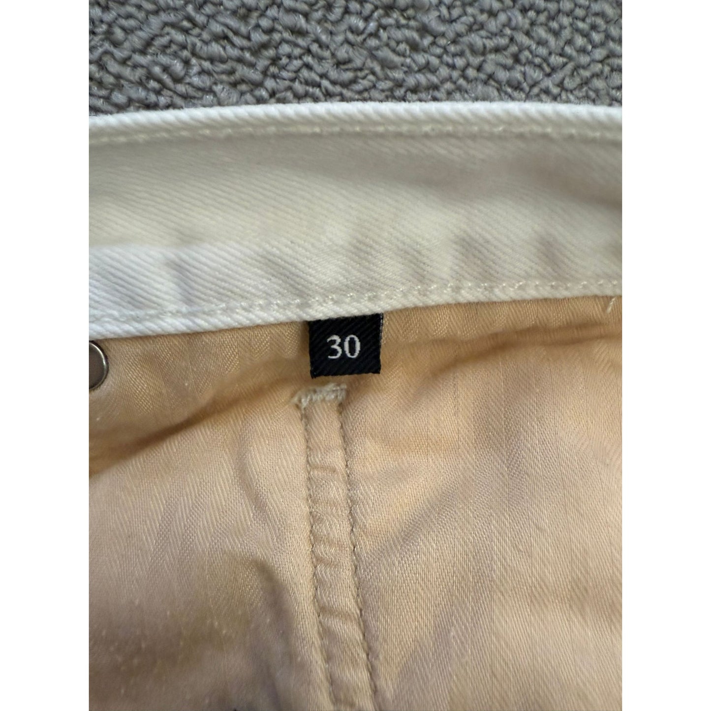 7 FOR ALL MANKIND Women Size 30 White Raw Hem Shorts
