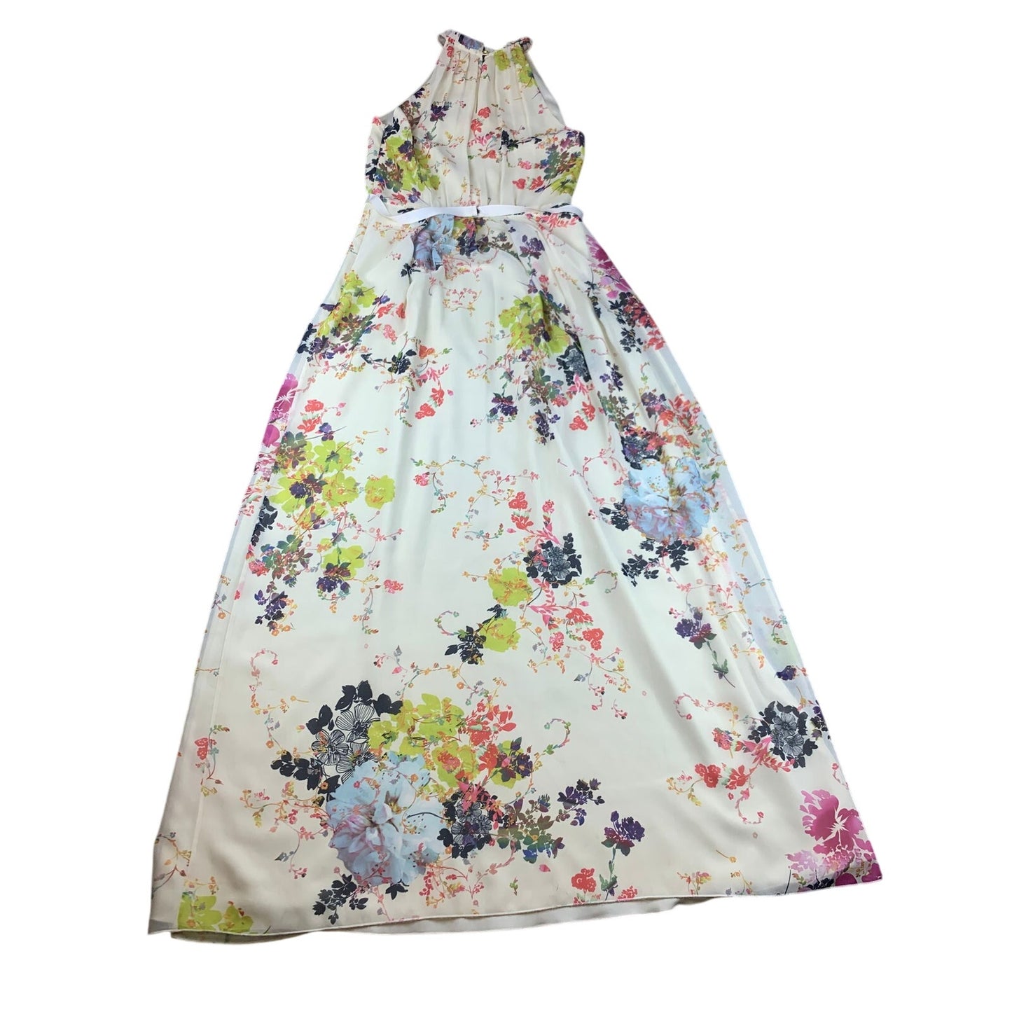 TED BAKER Cream Attavia Summer Bloom Print Maxi Size Small