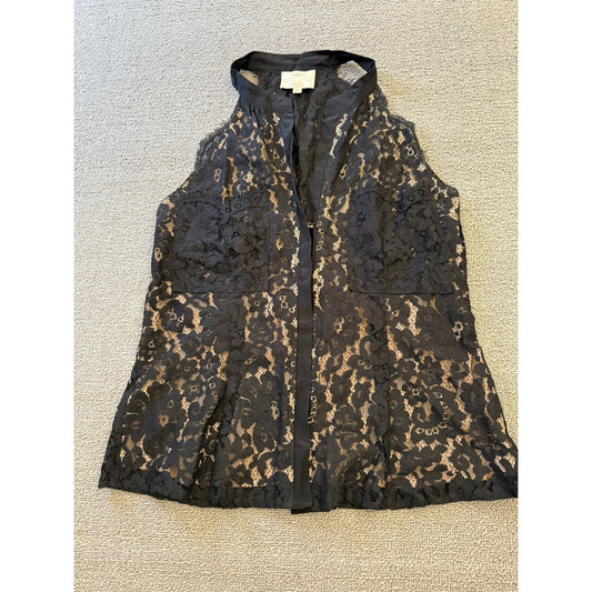 Madison Marcus Women Extra Small Lace Black Tank Top