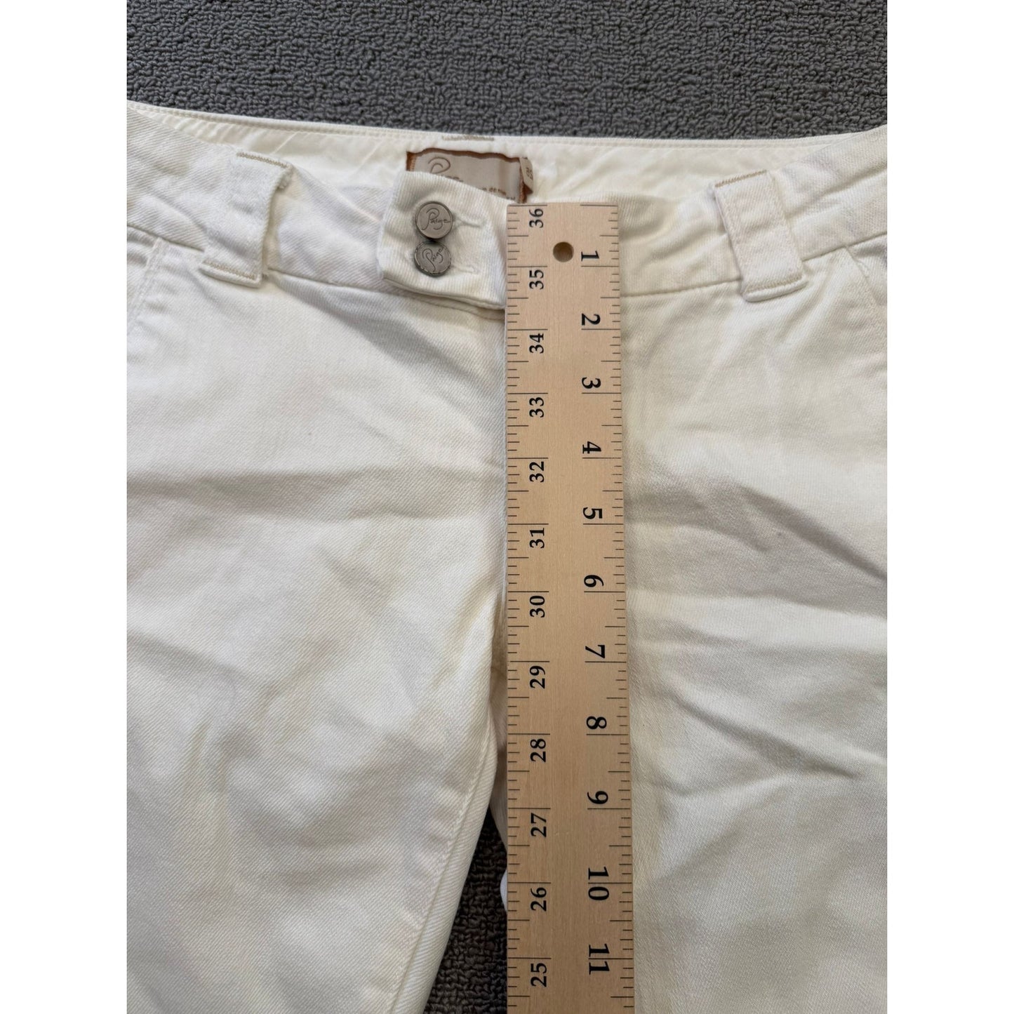 Paige Women's 25 White Jean Denim Shorts Bermuda