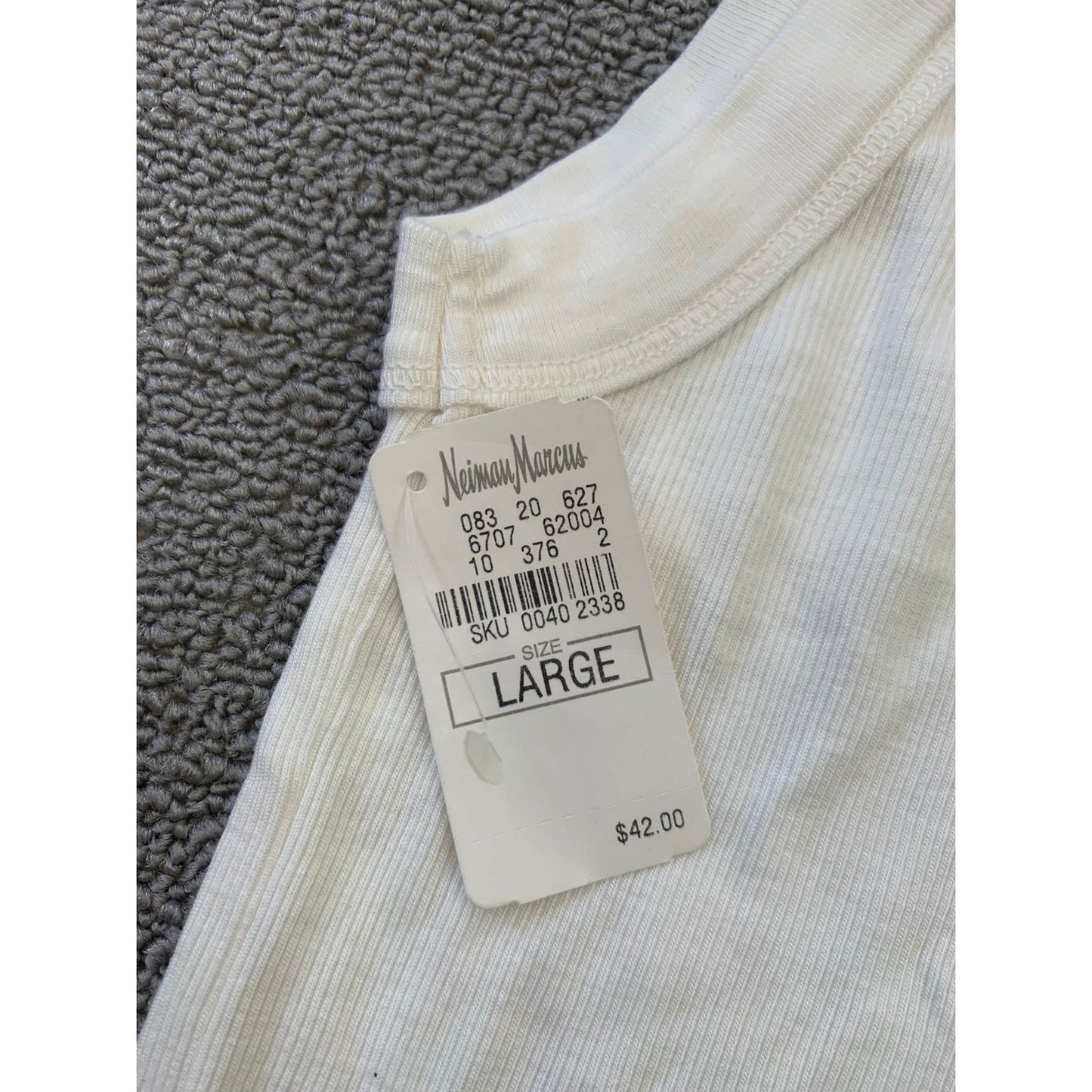 Splendid Women's Large White Ribbed Tank Top Sleeveless Shirt