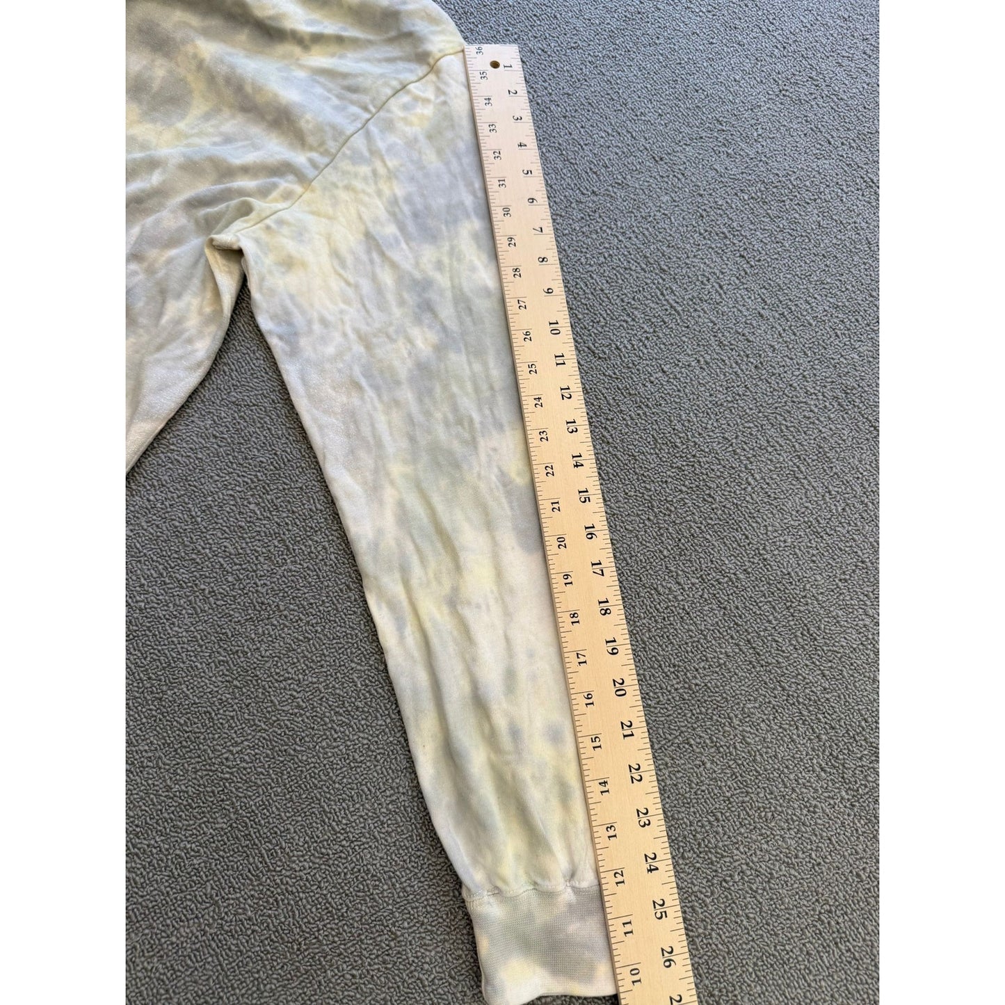 Alexander Wang Sample Mens Grey Cream Tie Dye Long Sleeve Shirt