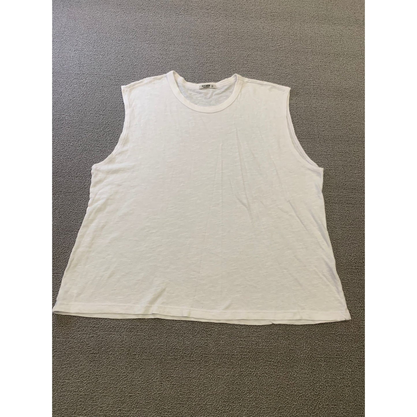 Buck Mason Men's Medium White Tank Top Made In USA