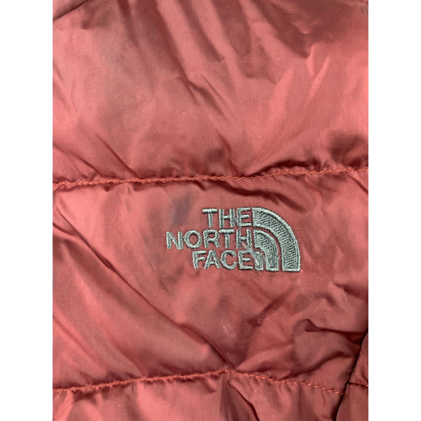 The North Face Women's Small Burgundy Red Hooded Puffer Down Jacket