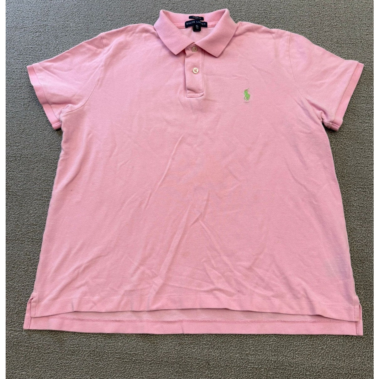 Ralph Lauren XL Pink Polo Shirt Rugby Short Sleeve Collared