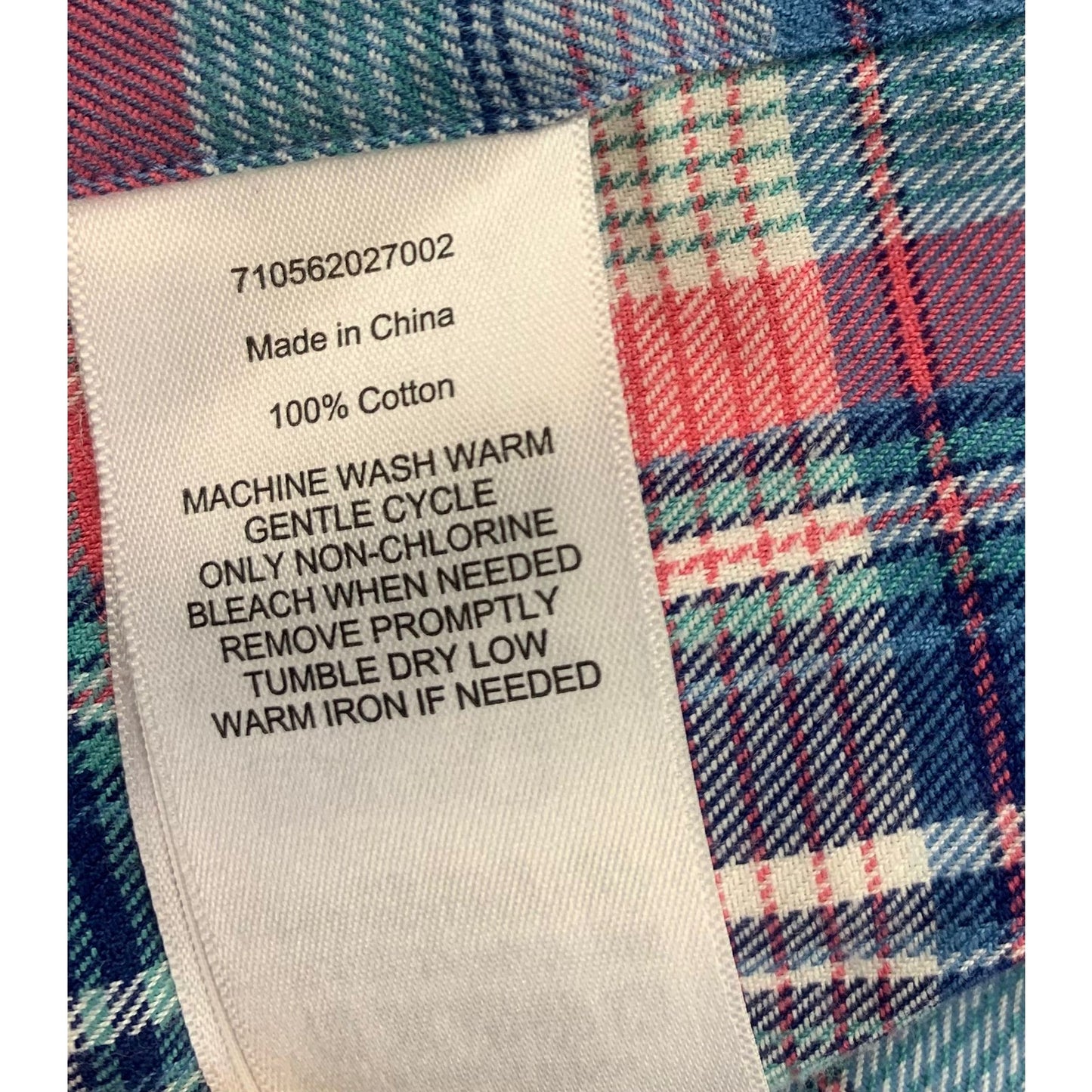 Polo Ralph Lauren Men Large Red Multi Color Plaid Cotton Flannel