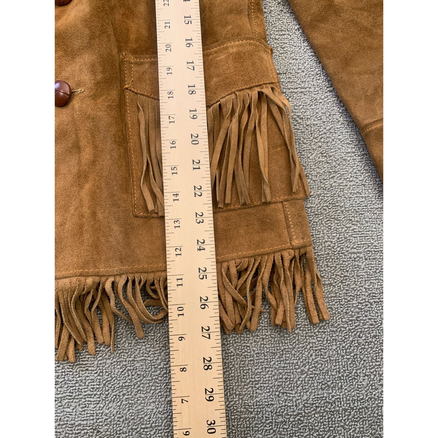 VINTAGE SCHOTT BROS. RANCHER Size 16 Brown Suede Fringe Jacket