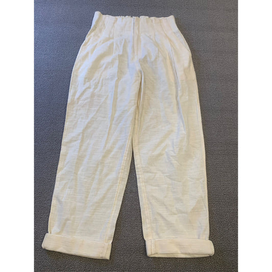 L SPACE Female Medium White Cotton Havana Pants Light Summer